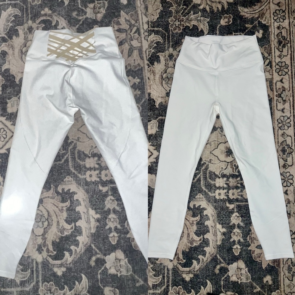 Fabletics White High-Waisted Leggings